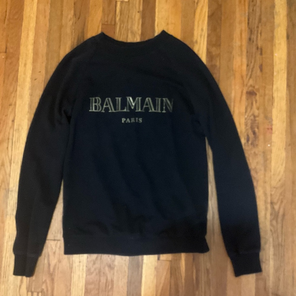 Balmain women Sweater in Black with Gold Accents